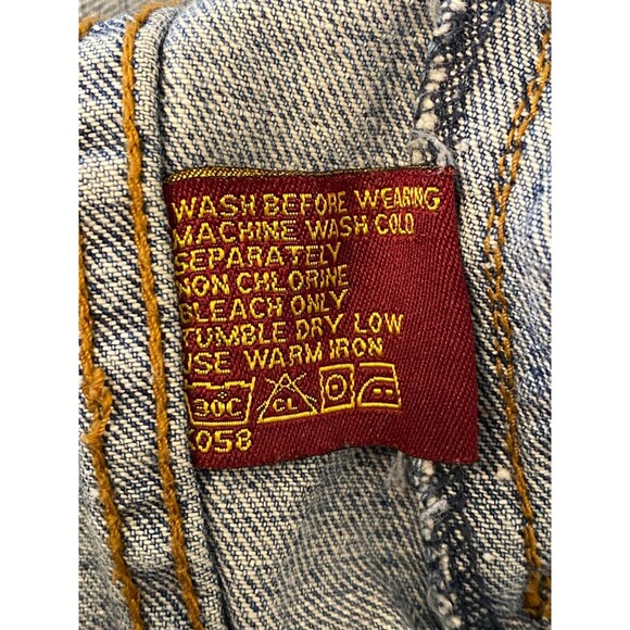 GRAND FUNK RAILROAD Denim Jacket Mens XXL Upcycled Patchwork Rock Tour Patriotic - Picture 9 of 9